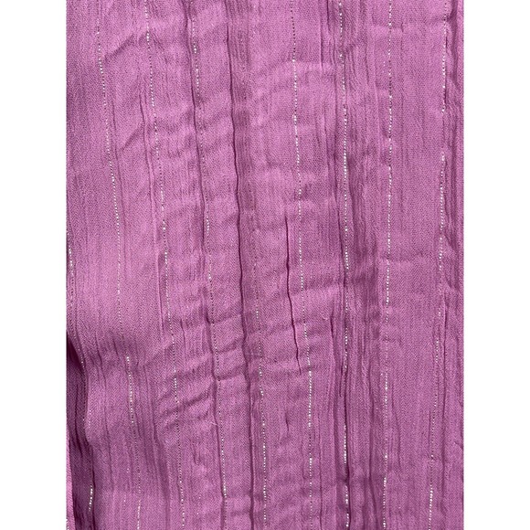 STUDIO 1940-Women's Plus Size 26/26W-pink Sheer Blouse Button Up Short Sleeve - Picture 8 of 11